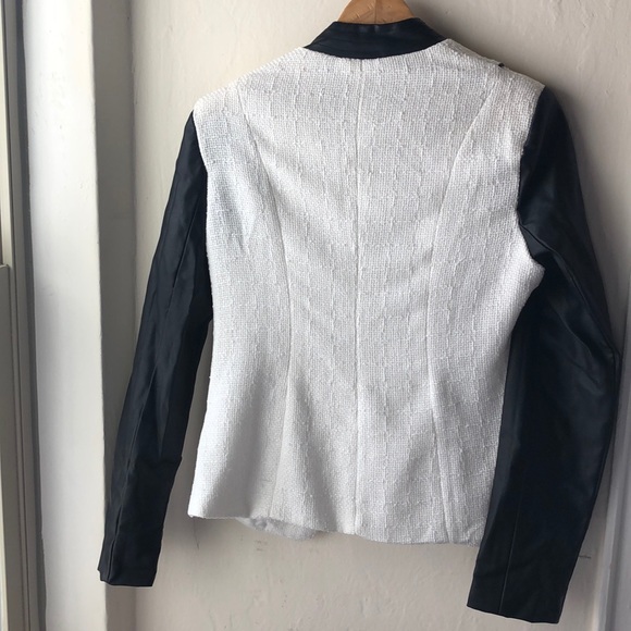 NWOT Nasty gal rehab faux leather&white bl… - Picture 3 of 5